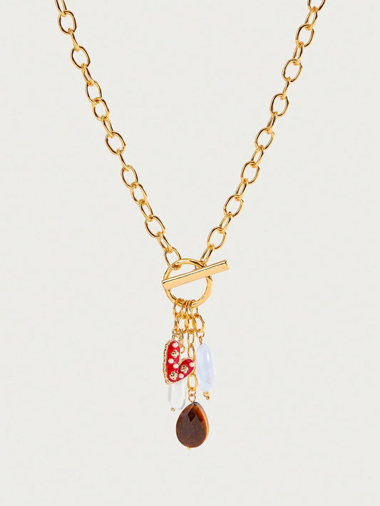 Gilded OT Clasp Minimalist Pendant Necklace