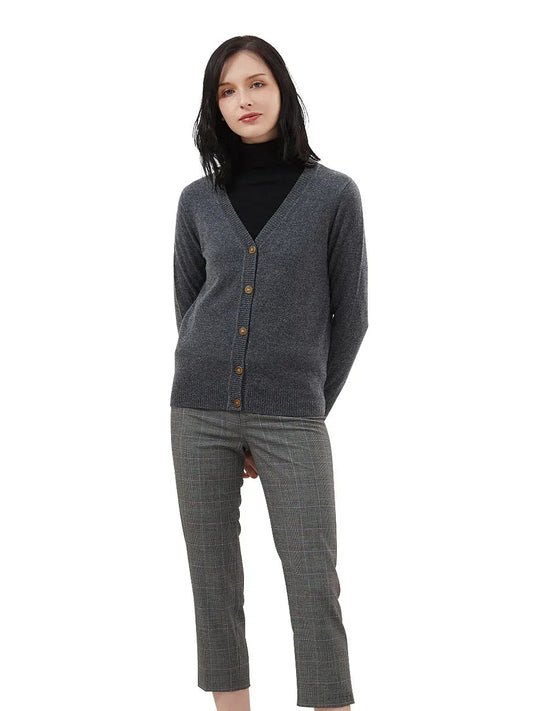 Women's 100% Cashmere Cardigan Sweater
