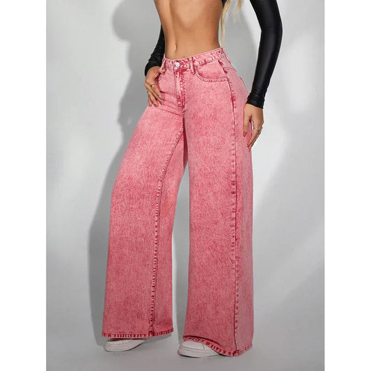 Straight-Leg Denim Jeans
