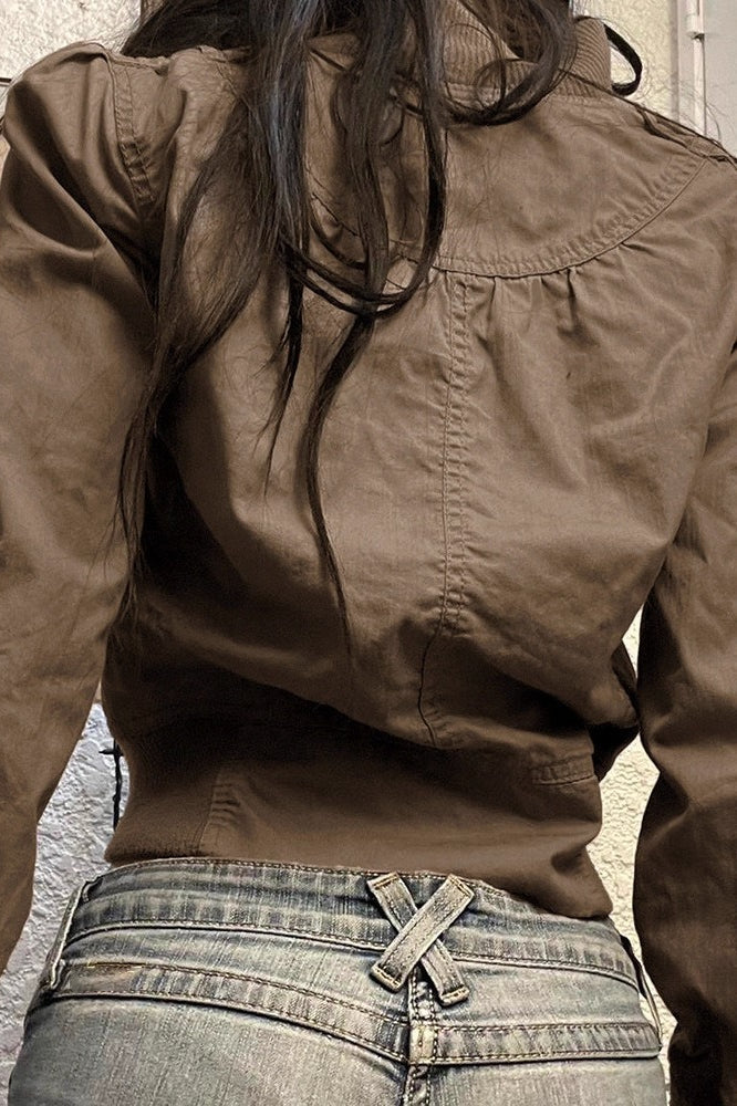 Windproof Turtleneck Baseball Jacket