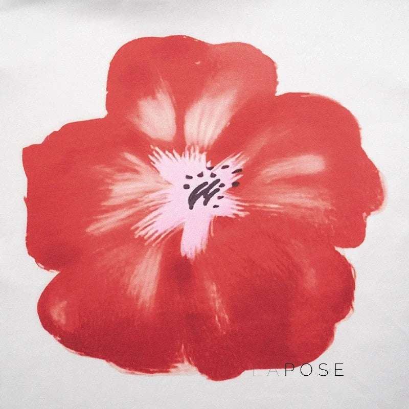 Tiara Red Floral Crop Top