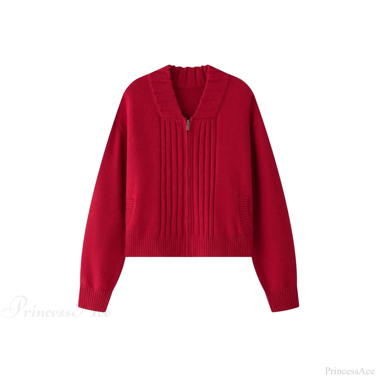 Loose Comfortable Wide Striped Cardigan Zipper Knitting Sweater