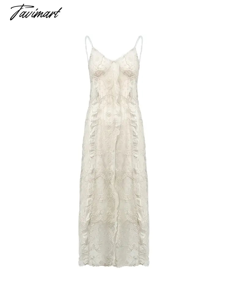 Strapless Dress Women Elegant Summer New Fashion Evening Party Lady Vestido Vintage Spring Lace Dresses Female Clothes