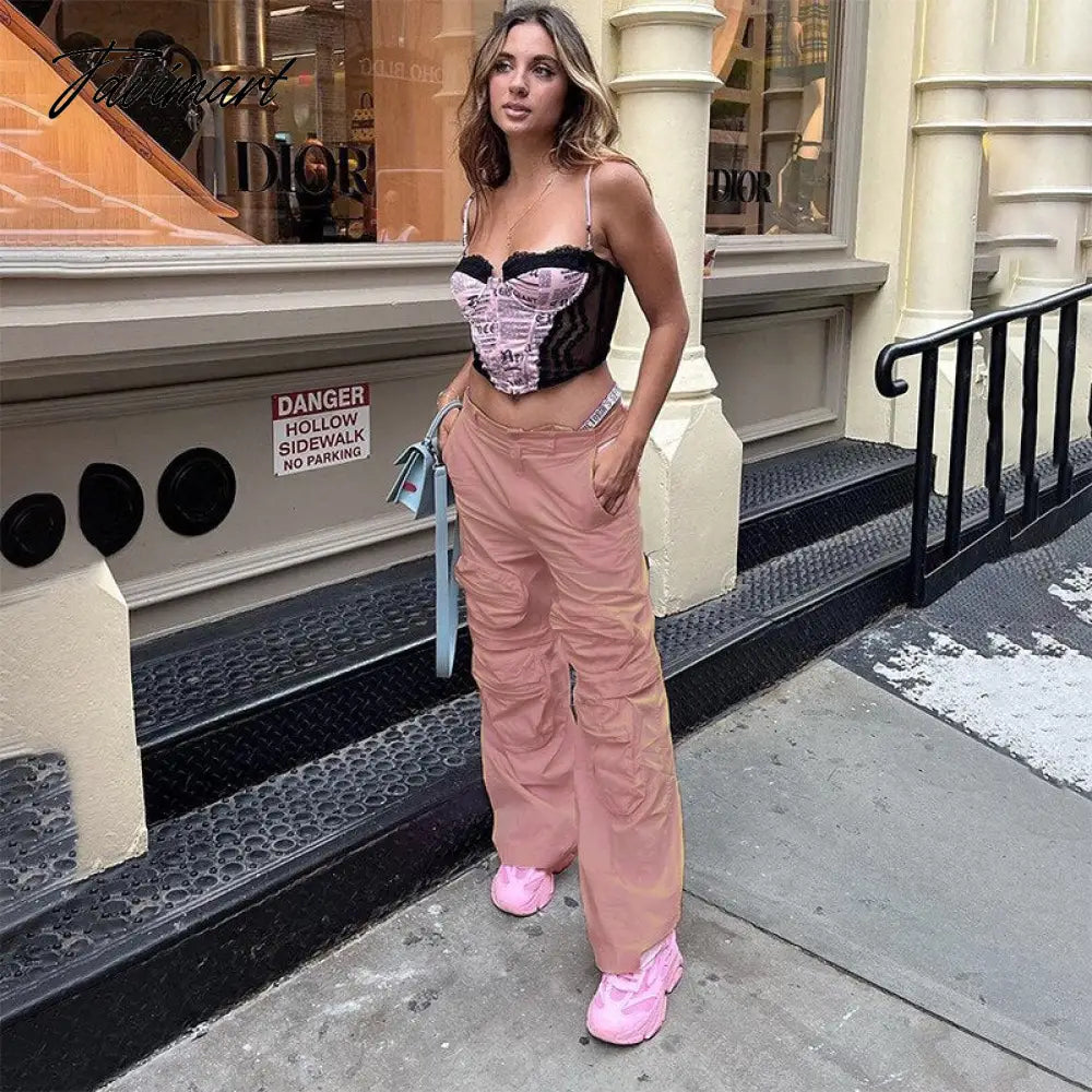 Autumn Solid Cargo Pants for Women Multi Pockets Detachable Trouser Legs Button Fly High Waist Casual Streetwear Bottoms