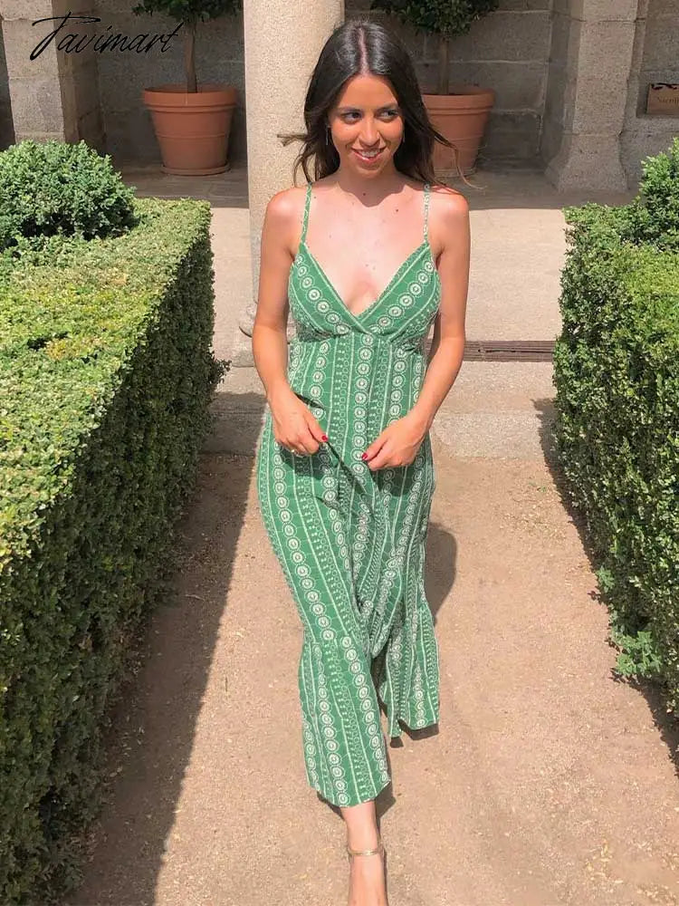 Chic Hollow Out Embroidered Women's Split Suspender Dress Sexy V Neck Backless Lace Up Vestido Summer Lady Elegant Robe