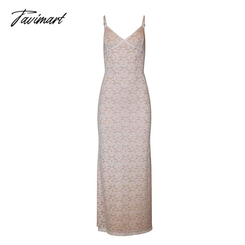 Elegant V-neck Spaghetti Straps Dress Vintage Floral Lace Bodycon Cocktail Dresses Women Evening Party Vestidos