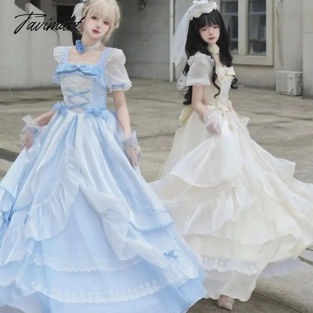 French Romantic Style Lolita Op Elegant Girl Cosplay New Chic Fairy Princess Dress Gorgeous Sweet JSK wedding Party Dress