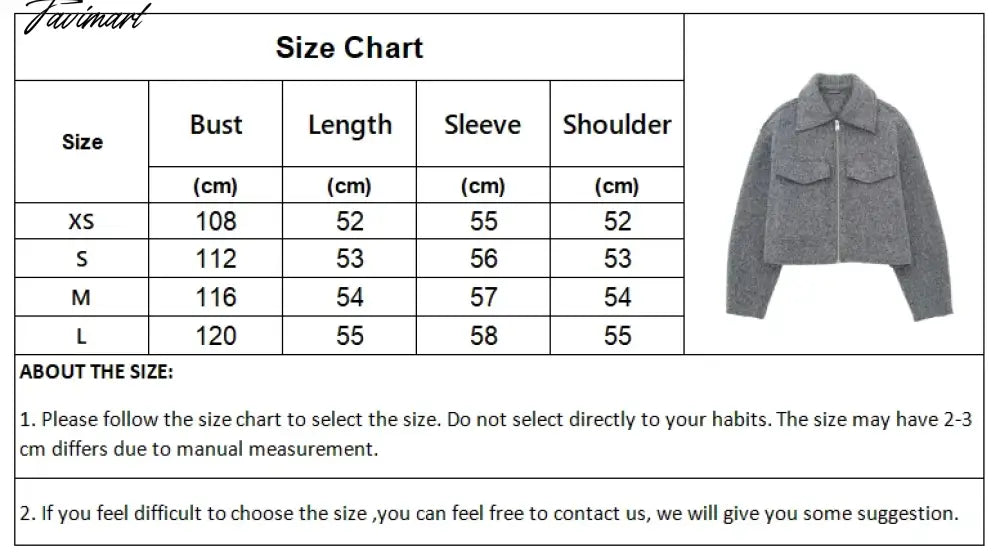 Gray Jacket Women Fashion Cropped Coats Autumn Elegant Lapel Zipper Jackets Ladies Casual Wool Blend Outerwear Female Chaquetas