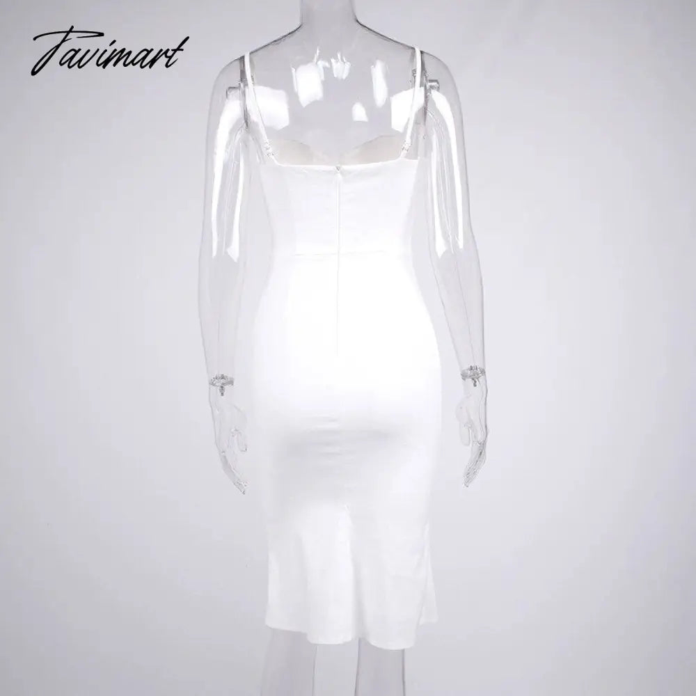 High Quality Sexy Summer Party Dress White Bodycon Dress Knee Length Hollow Out Female Dress Even Prom Club Dress Dropshipping