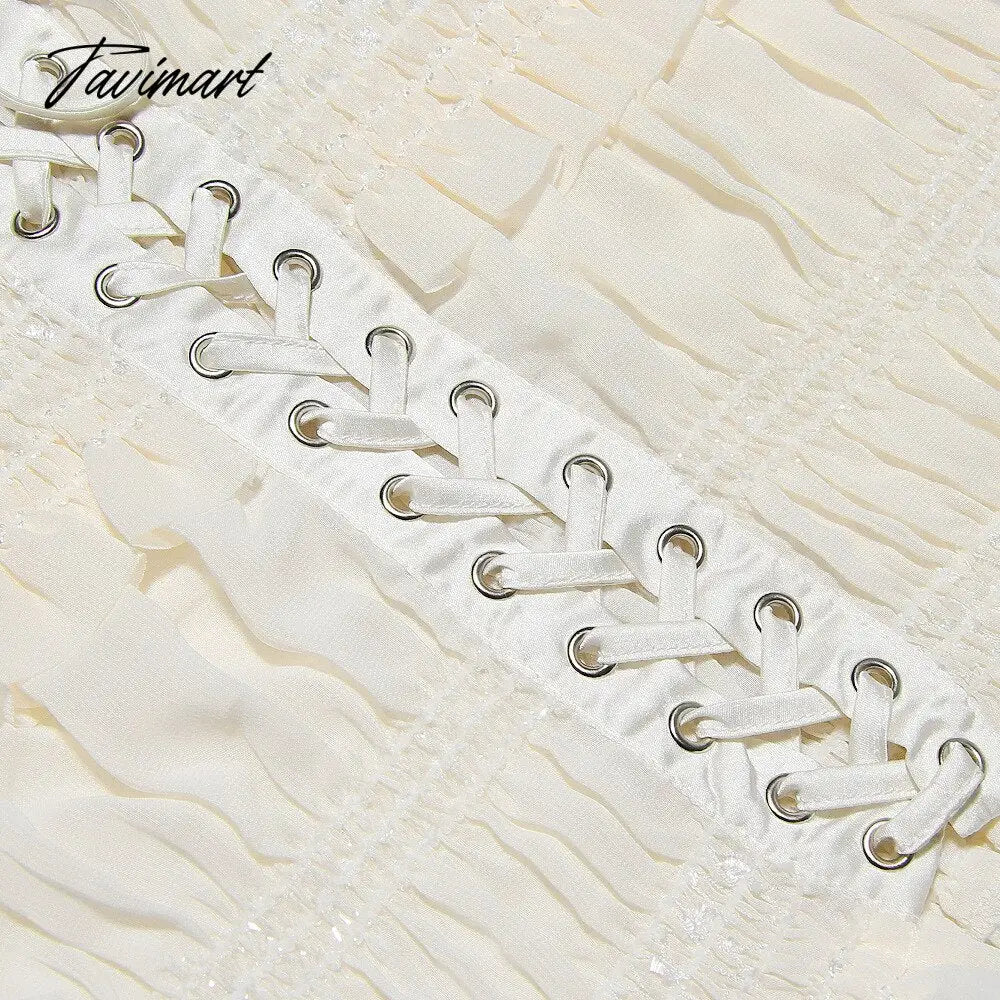 Luxury Summer Beige Crop Top Women Spaghetti Strap Lace Up Top Sexy Sheer Tops New Arrivals