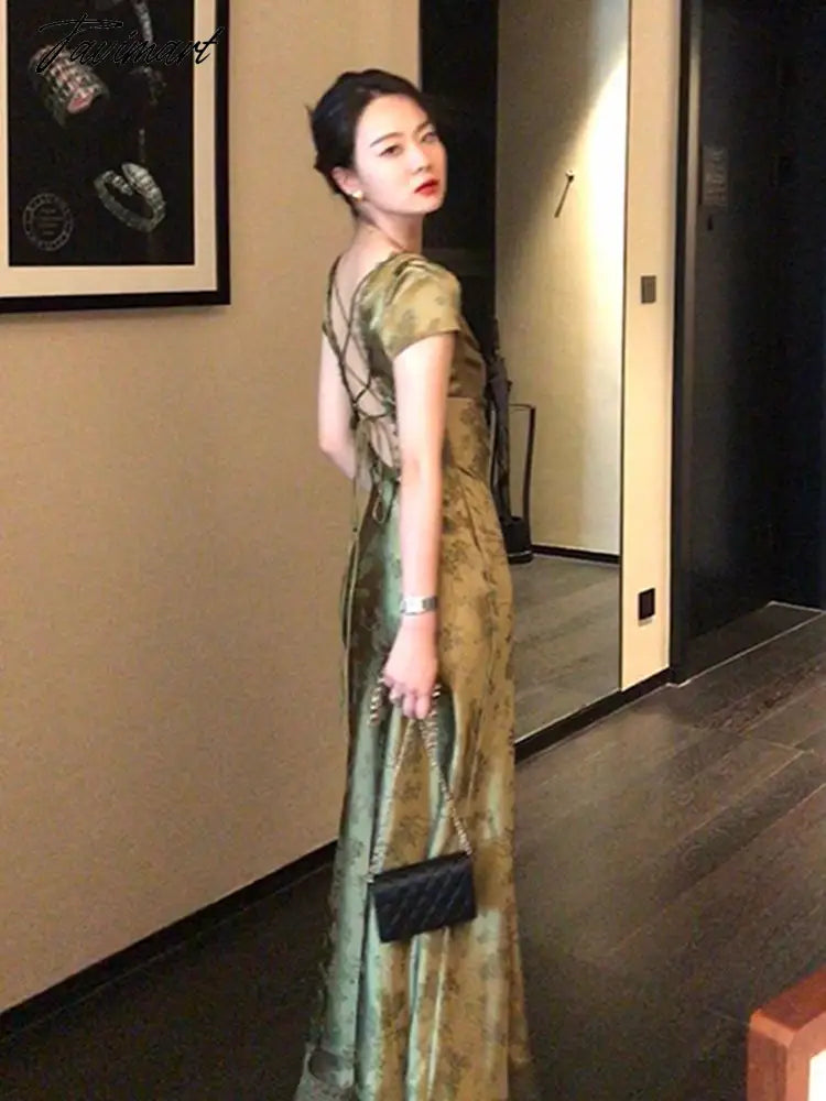 New Summer Elegant Women Bodycon Bandge Midi Dress Vestidos Female Vintage Slim Clothes