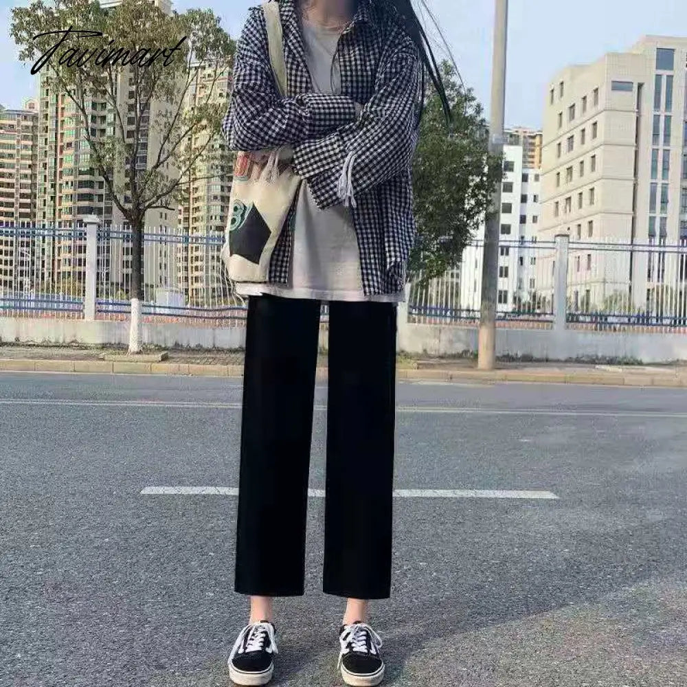 Pants women Green Vintage Baggy Jeans Women Pockets Wide Leg Cargo Pants Streetwear Casual Low Waist Denim Straight Trousers