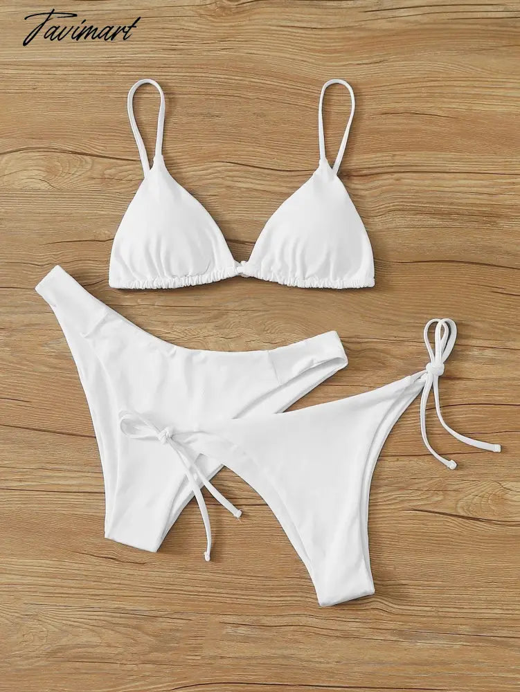 Sexy Three Pieces Bikini Set Women Triangle Tie Side Swimwear Female Solid High Waist Swimsuit New Beach Bathing Biquini
