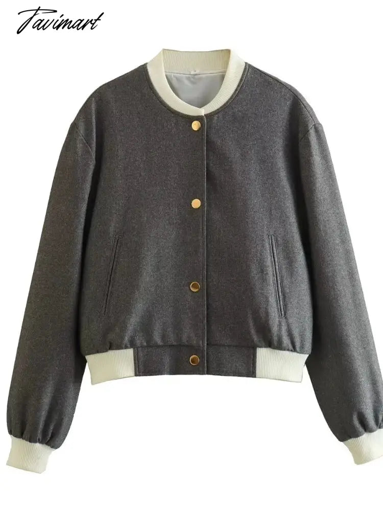Spring Autumn Short Jacket Women Slim Long Sleeve Single Breasted Crop Top Woman Casual Jackets