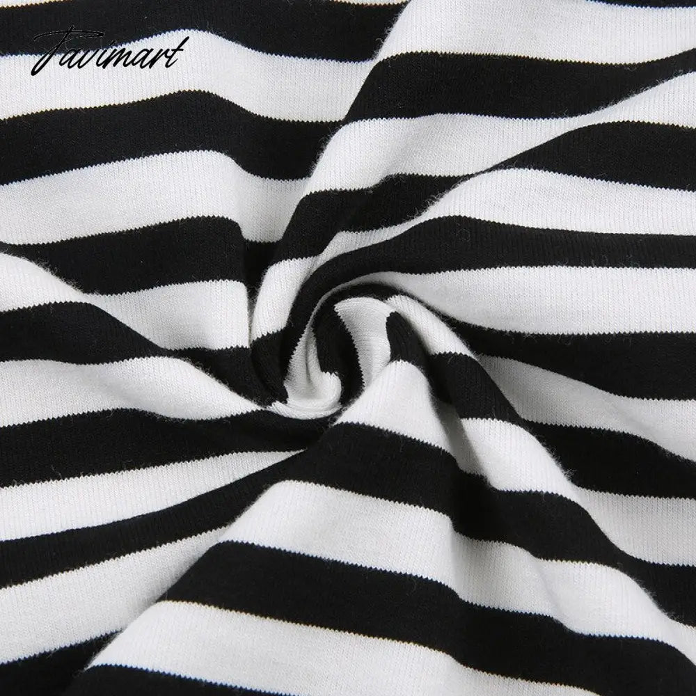 Striped Top Blouse Tshirt Basic Long Sleeve Black And White Star Patch Print Streetwear Y2k Fashion Fall Clothes Retro Women