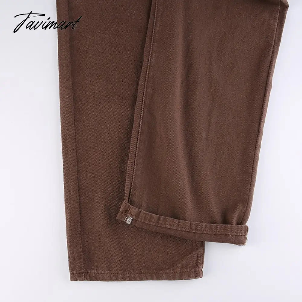 Summer Retro Low Waist Jeans Solid Color Ladies Harajuku Joker Everyday Street Dress Fashion Casual Pants with Flip Pockets
