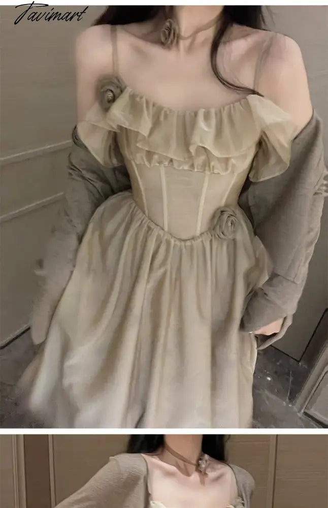 Summer Ruffles Stap Dress Elastic Waist Long Mini Dress vestido festa luxo abendkleider robes de cocktail femmes evening dress