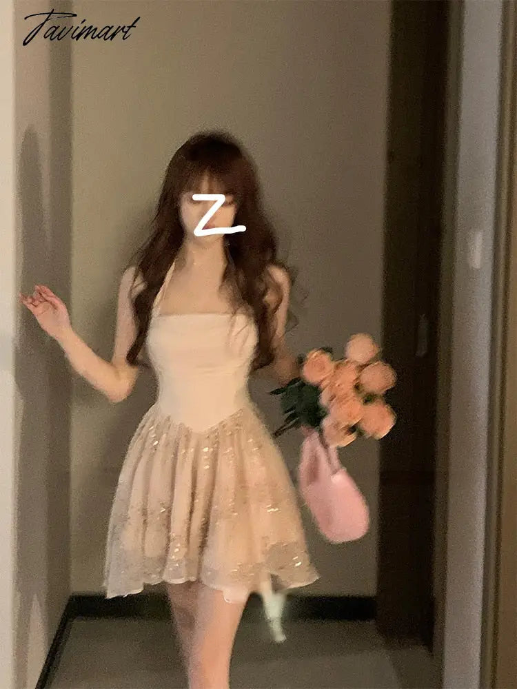 Summer Sexy Strap Short Party Dress Women Solid Slim Y2k Mini Dress Elegant Korean Fashion Sleeveless Dress Office Lady