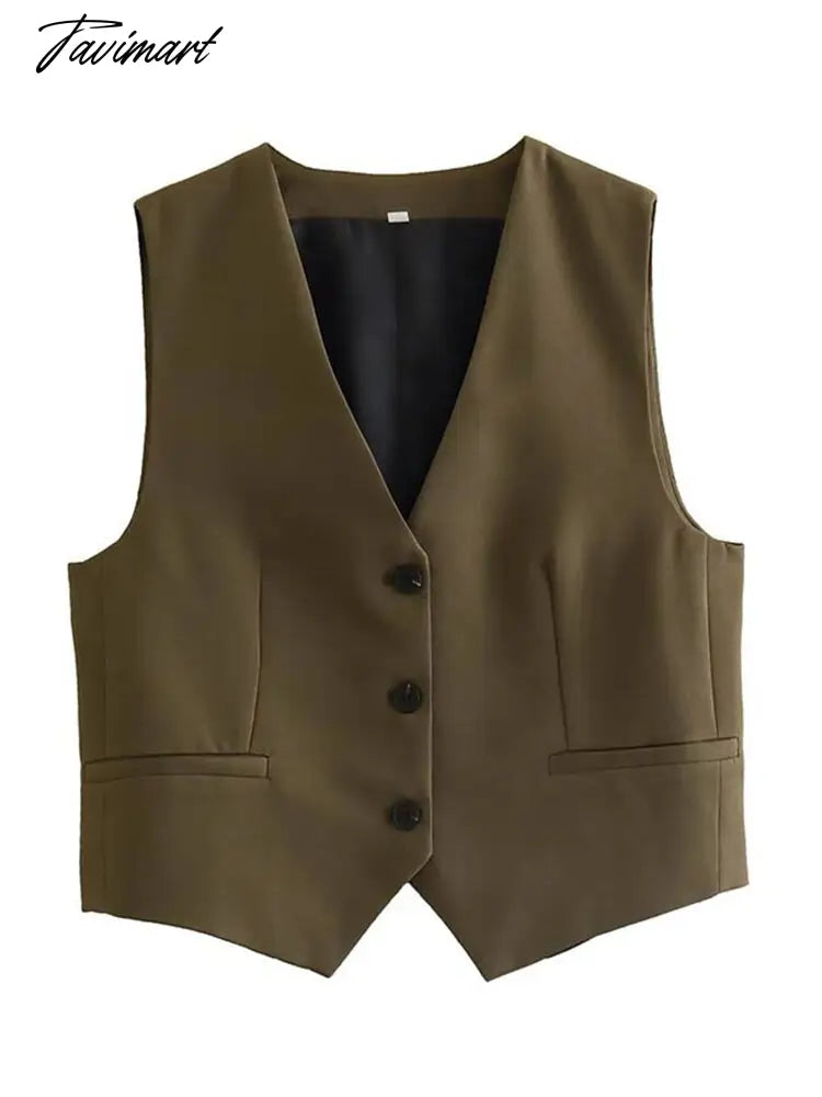 Vintage V-neck Sleeveless Vest Pants Sets Women Single-breasted Straight Top Pants Suits Spring Chic Office Lady Streetwear