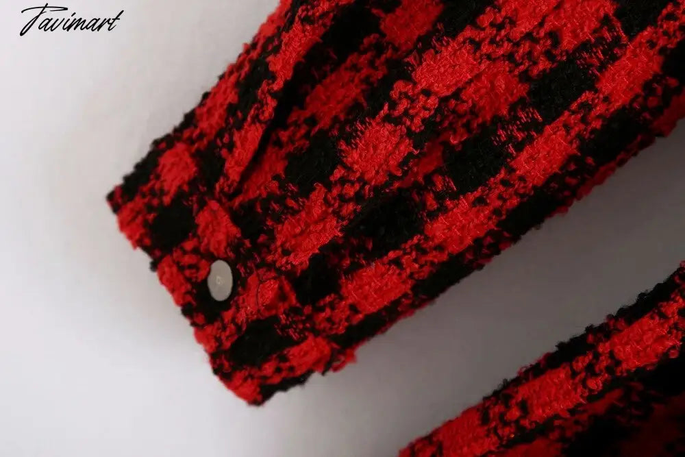 Women Dresses for Women Fringed Trim Tweed Plaid Tassel Mini Dress Office Ladies With Belt Vintage Winter Dress