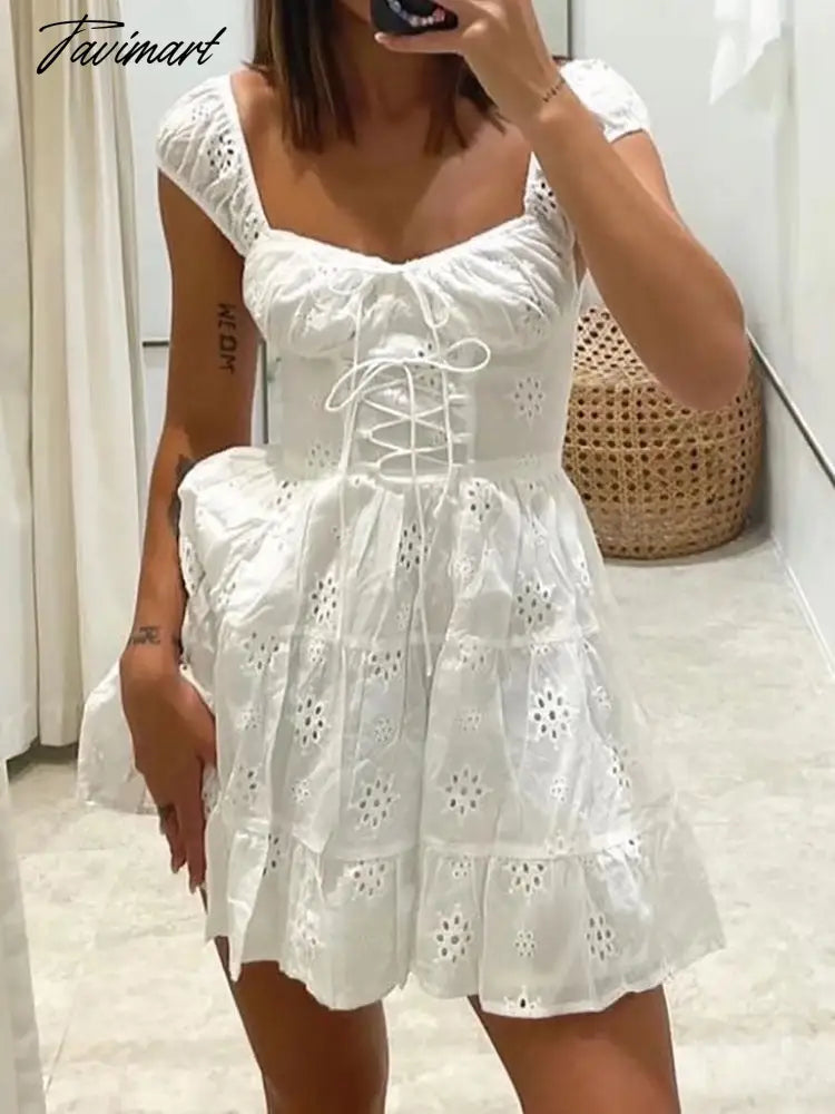 Women French Lace Lace Dress Summer New Sexy Party Club Casual Vacation Mini Skirt Ladies Chic Short Skirt