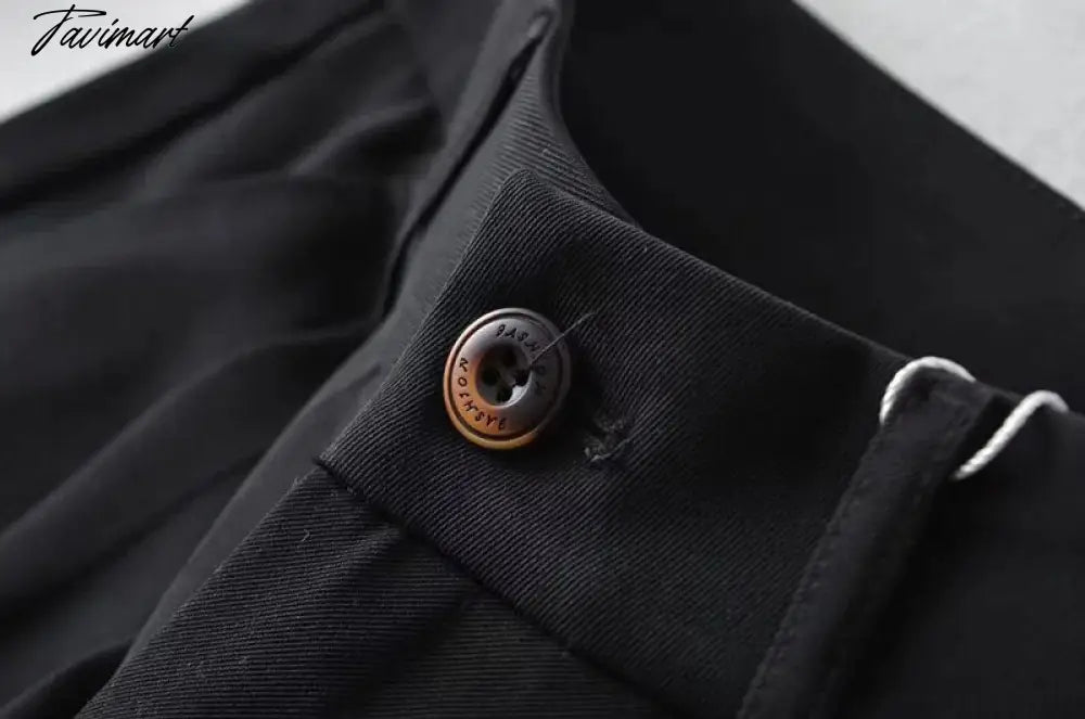 Women Slouchy Pleat Details Tailored Trouser