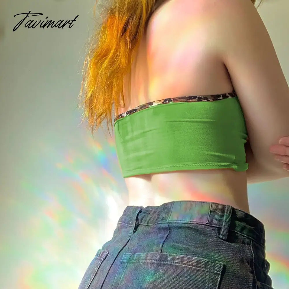 Women Tie Dye Print Y2K Tank Top Summer Fashion Beachwear Backless Sleeveless Slim Sexy Crop Top Camis Casual Streetwear