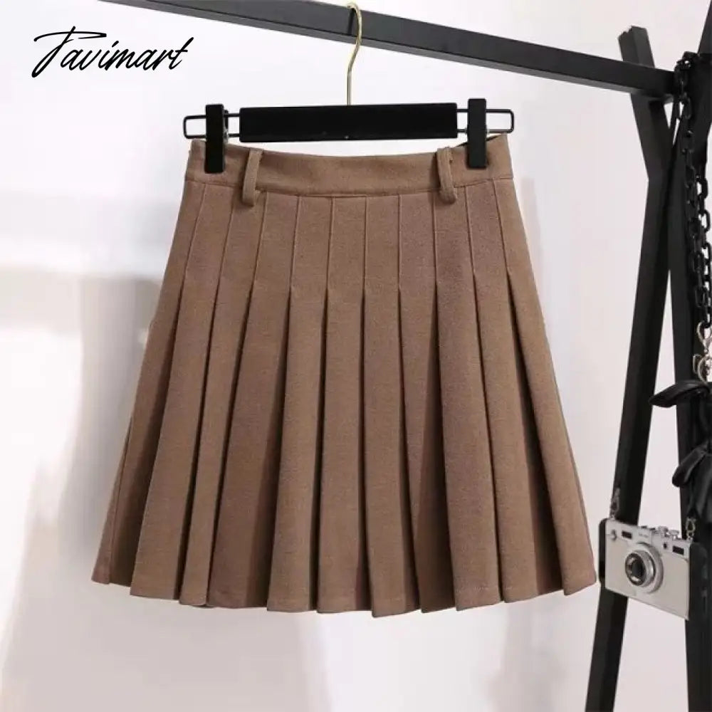 Woolen Coat Three-Piece Jacket Blouse Short Skirt Plus Size Women Streetwear Autumn Winter Suit Female Age Reduction Double-Side