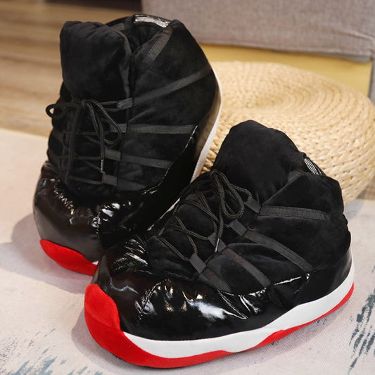 Unisex Sneaker Slippers Glossy Warm House Shoes