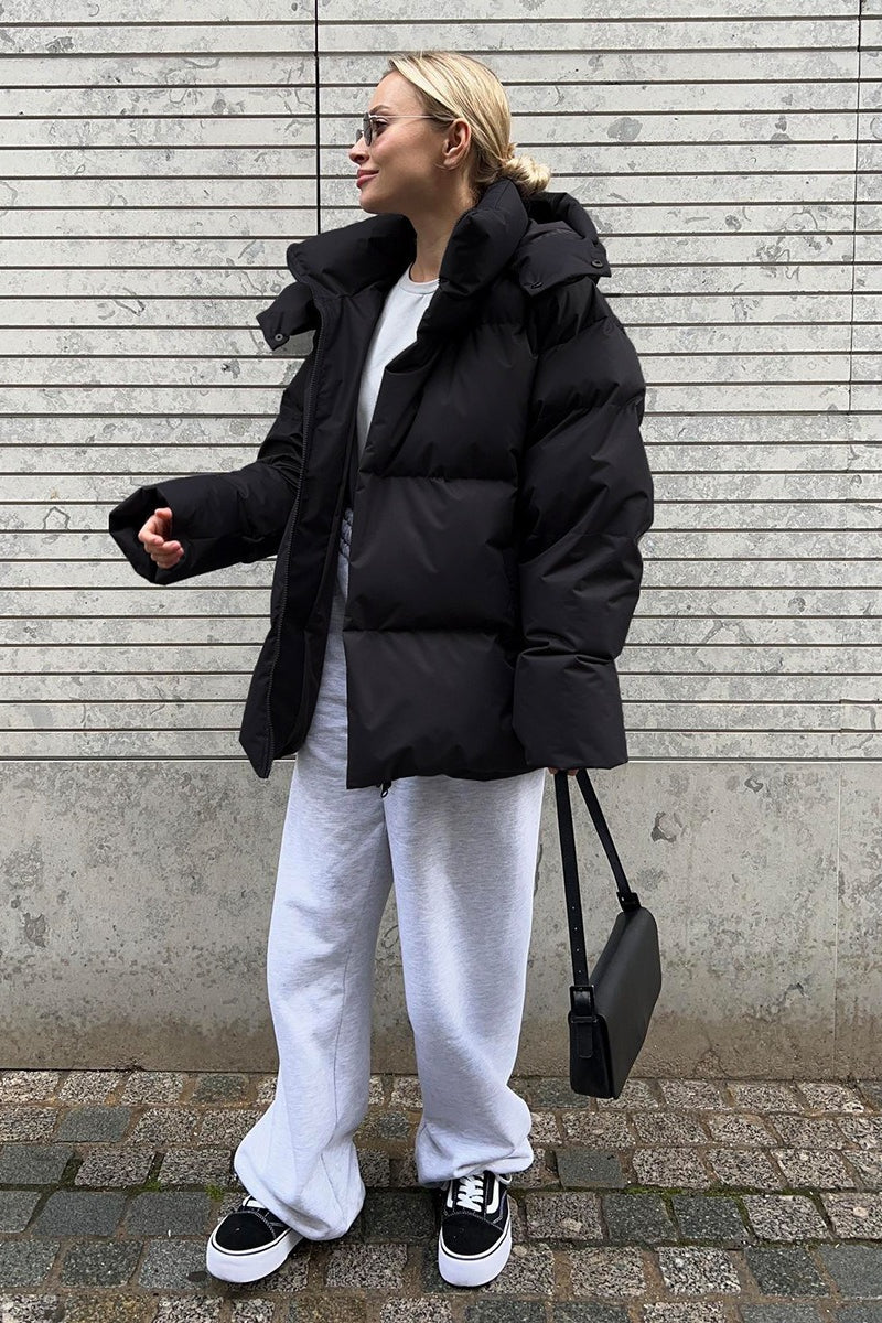 Relaxed Fit Quilted Longline Coat