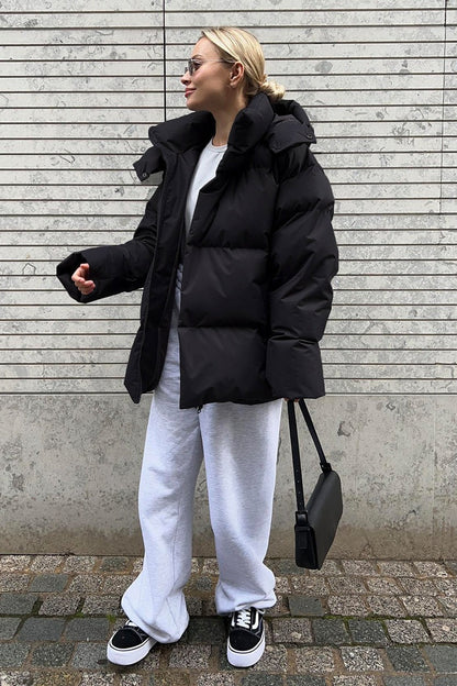 Relaxed Fit Quilted Longline Coat