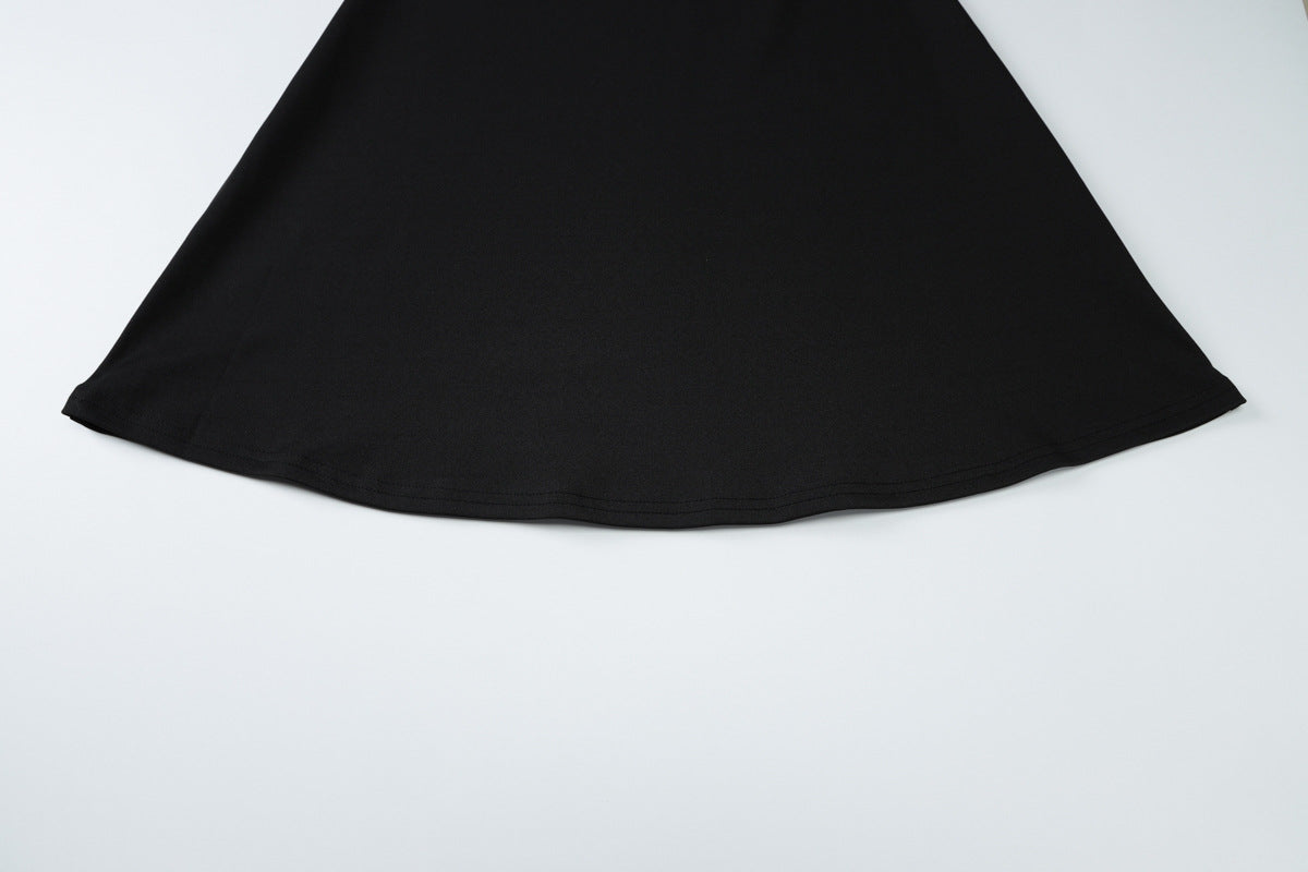 Strapless Contrast Bust Panel A Line Mini Dress