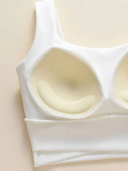 Sculpted Racerback Crop Bra