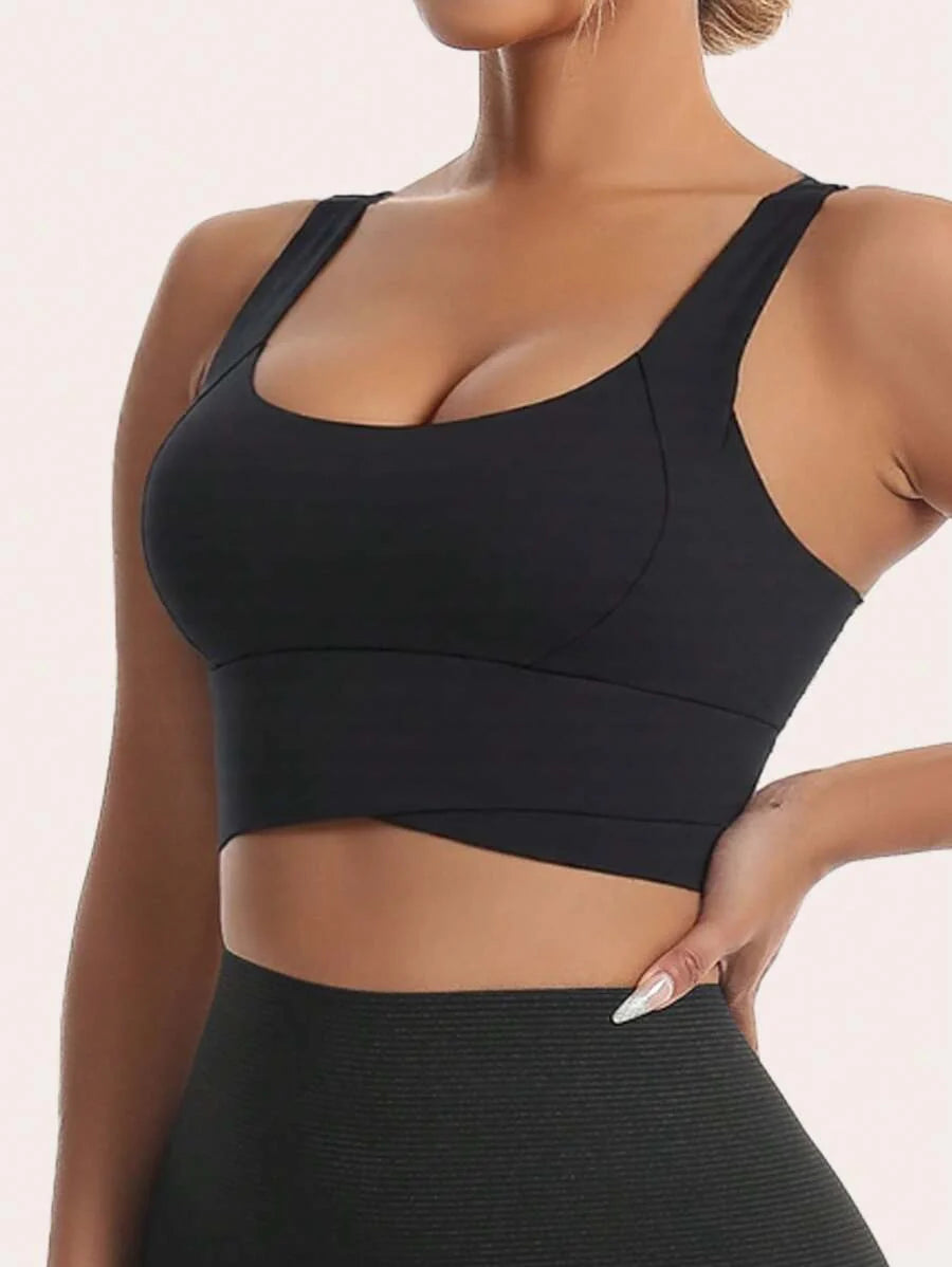 Sculpted Racerback Crop Bra