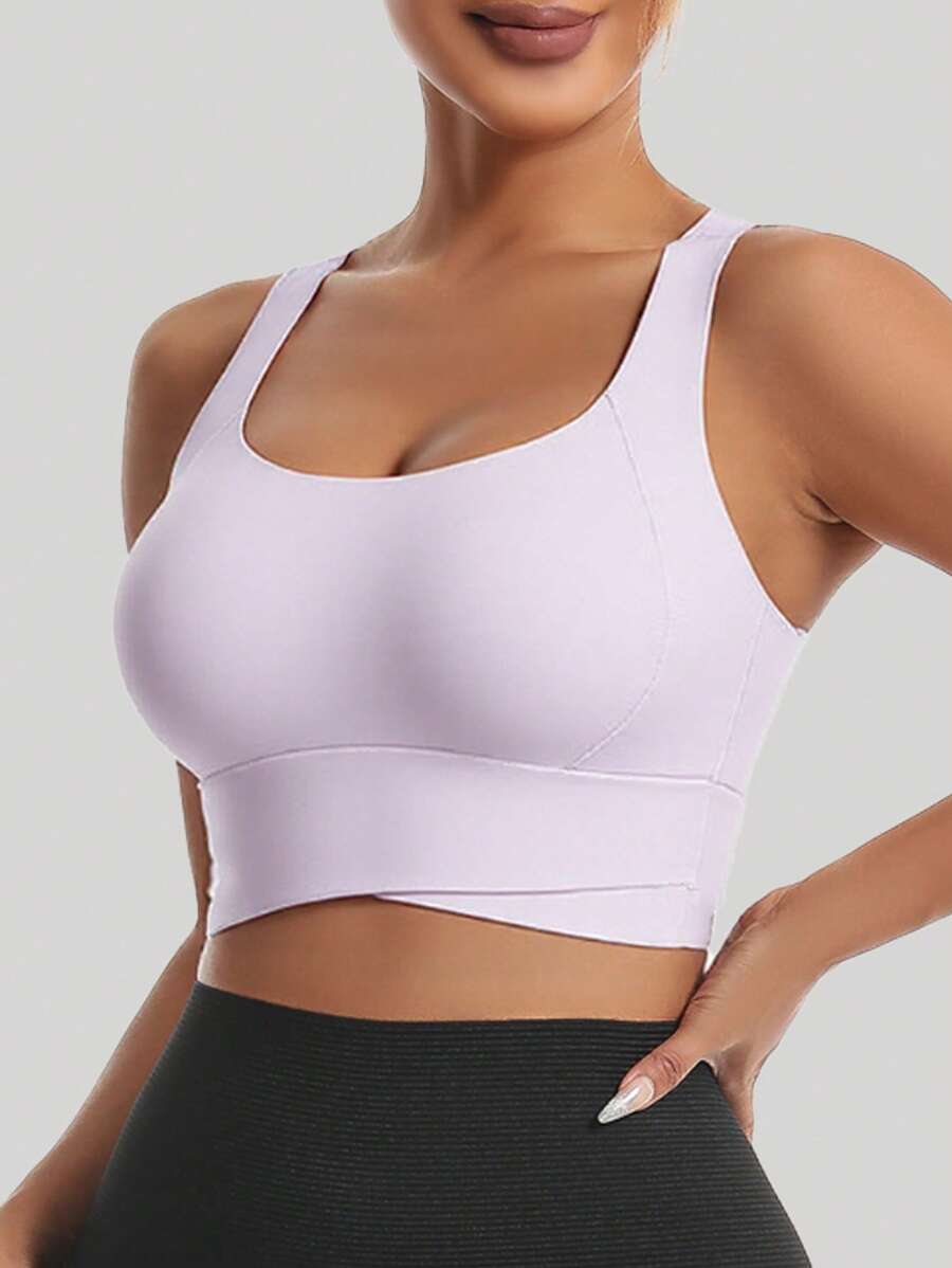 Sculpted Racerback Crop Bra