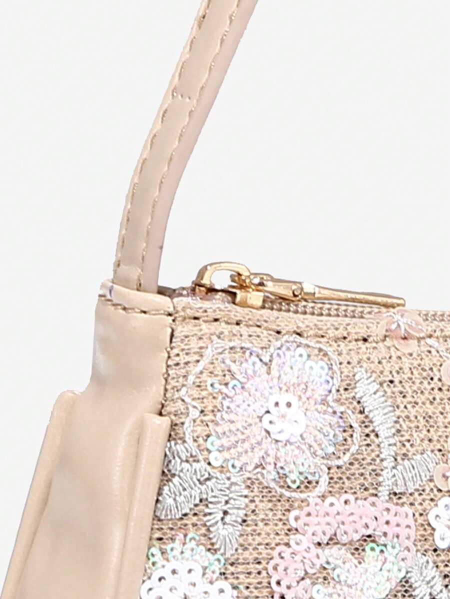 Crocodile Embossed Baguette Bag