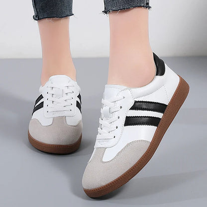 2024 Women Sneakers Fashion Shoes Spring Trend Casual Flats Female New Fashion Comfort White Vulcanized Platform Shoes for Wo