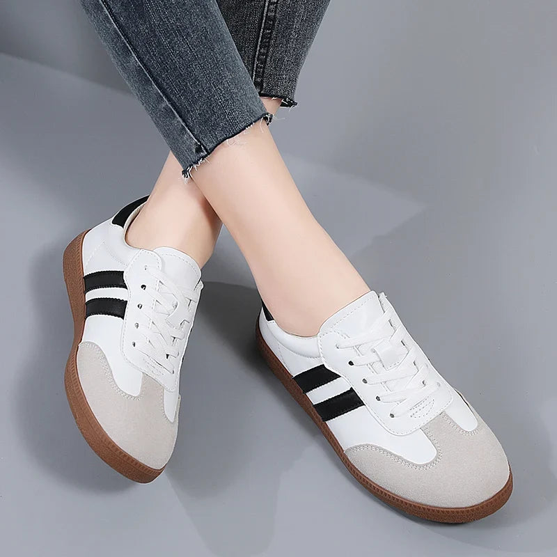 2024 Women Sneakers Fashion Shoes Spring Trend Casual Flats Female New Fashion Comfort White Vulcanized Platform Shoes for Wo
