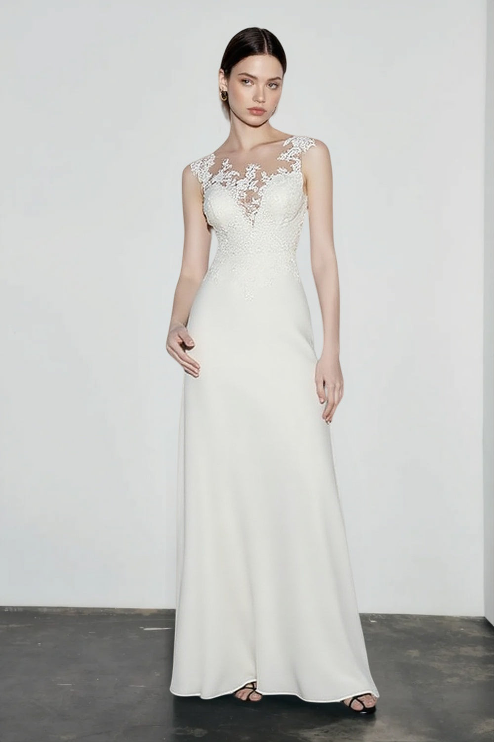 2024 Cap Sleeve Applique Sheath Bohemian Lace Dress