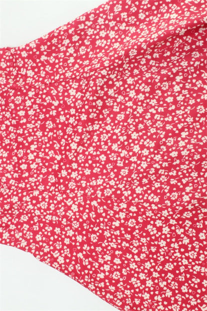 Wide Strap Sweetheart Toile Floral Print Fit and Flare Mini Dress