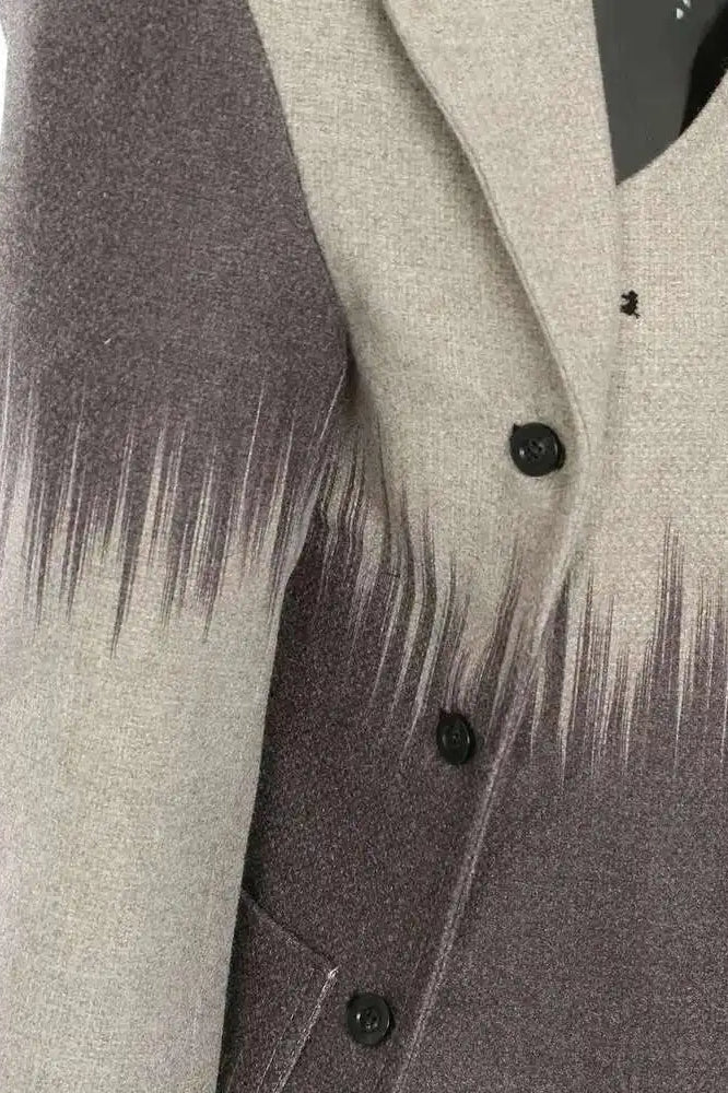 Irregular Button Woolen Blazer