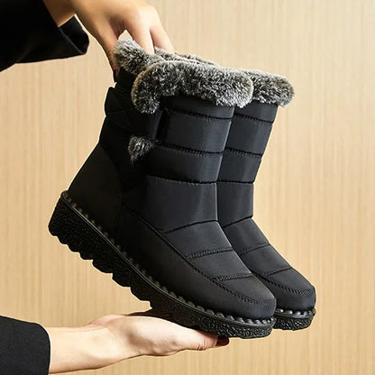 Boots Women Snow Plush Shoes Woman Platform Women's Boots Flat Keep Warm Women Shoes Casual Plus Size Winter Boots Botas Muje