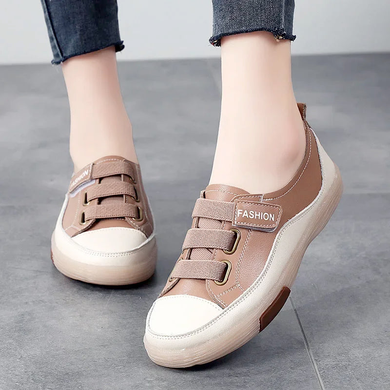 Genuine Leather Slip On Women Flats Moccasins Women's Loafers Spring Autumn Ladies Shoes Casual Shoes For Woman Sneakers WSH4