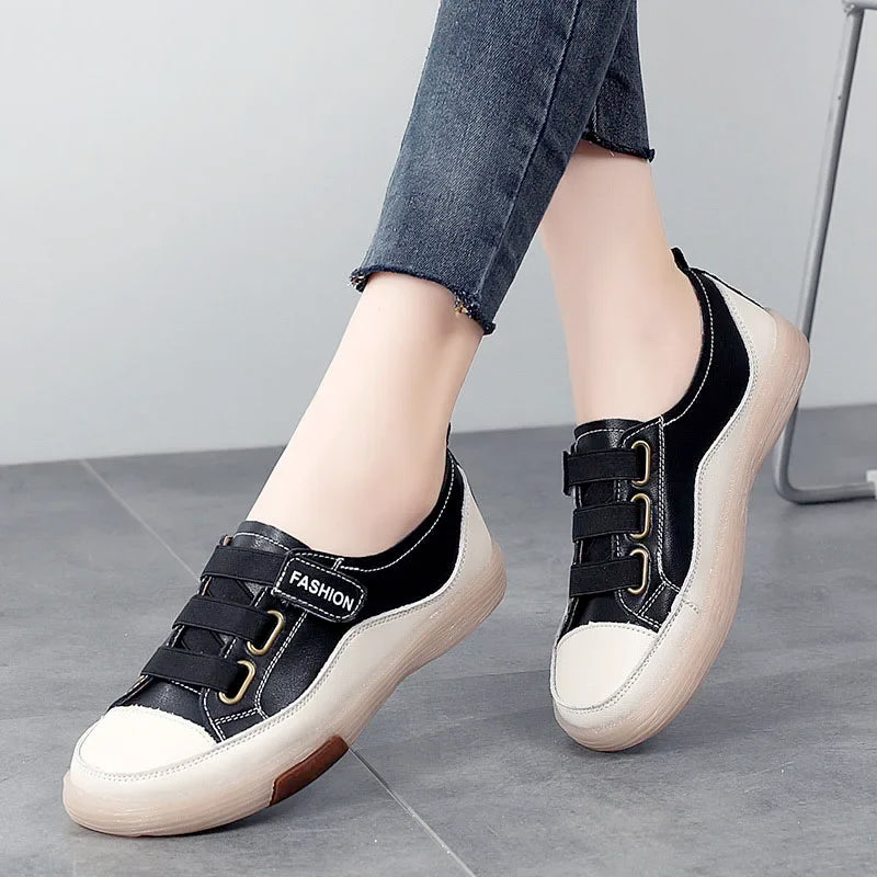 Genuine Leather Slip On Women Flats Moccasins Women's Loafers Spring Autumn Ladies Shoes Casual Shoes For Woman Sneakers WSH4