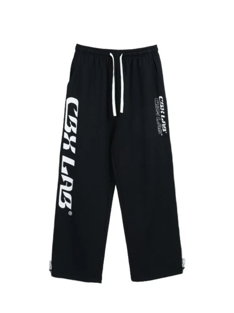 Hippie Gray Baggy Y2K Jogging Sweatpants Korean Oversize Harajuku Kpop Wide Leg Tracksuit Pant
