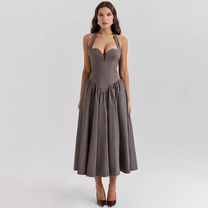 Elegant Fit and Flare Casual Sexy Party Dress