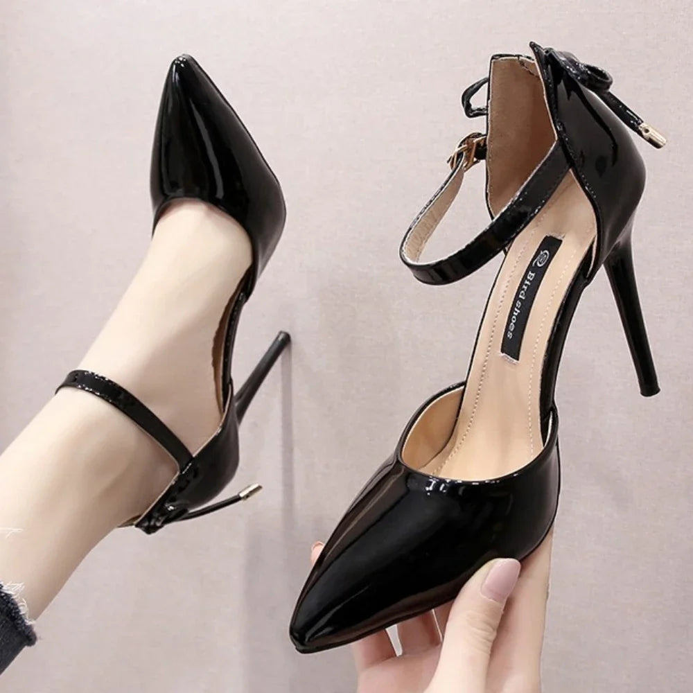 Pointed Toe Fashion Black Wedding Nude Bridal Ladies High Heel