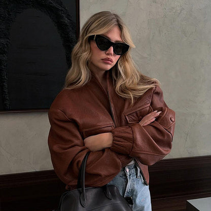 Lua Faux Leather Jacket