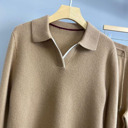 Women’s Real Cashmere Sweater and Pants Lounge Set