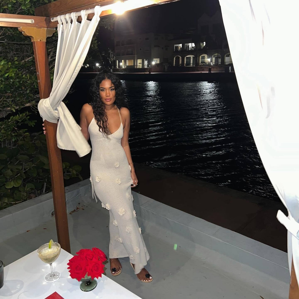 Natalie Floral Embellished Maxi Dress